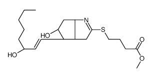 methyl 4-[[(3aR,4R,5R,6aS)-5-hydroxy-4-[(E,3S)-3-hydroxyoct-1-enyl]-3,3a,4,5,6,6a-hexahydrocyclopenta[b]pyrrol-2-yl]sulfanyl]butanoate结构式