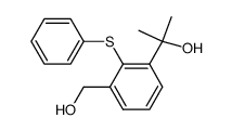 2-(3-(hydroxymethyl)-2-(phenylthio)phenyl)propan-2-ol结构式