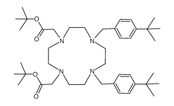 1,4-bis(tert-butoxycarbonylmethyl)-7,10-bis(4-tert-butylbenzyl)-1,4,7,10-tetraazacyclododecane Structure