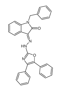 1-Benzyl-3-[(4,5-diphenyl-oxazol-2-yl)-hydrazono]-1,3-dihydro-indol-2-one Structure