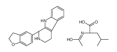 (2R)-2-acetamido-4-methylpentanoic acid,(1R)-1-(2,3-dihydro-1-benzofuran-5-yl)-2,3,4,9-tetrahydro-1H-pyrido[3,4-b]indole Structure