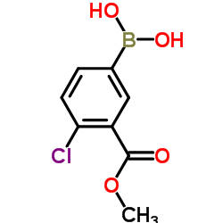 4-氯-3-(甲氧基羰基)苯硼酸结构式