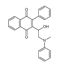 2-phenyl-3-<1-hydroxy-2-(N-methylanilino)ethyl>-1,4-naphthoquinone Structure