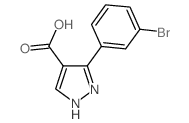 3-(3-bromophenyl)-1H-pyrazole-4-carboxylic acid structure