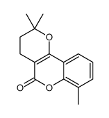 2,2,7-trimethyl-3,4-dihydropyrano[3,2-c]chromen-5-one结构式