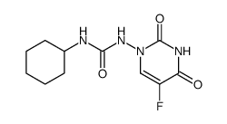 1-Cyclohexyl-3-(5-fluoro-2,4-dioxo-3,4-dihydro-2H-pyrimidin-1-yl)-urea结构式