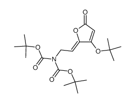 5-(2-bis(t-butoxycarbonyl)aminoethylidene)-4-t-butoxyfuran-2(5H)-one Structure