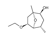 (1S,2S,4S,5S,6S)-6-Ethoxy-1,4-dimethyl-8-oxa-bicyclo[3.2.1]octan-2-ol Structure