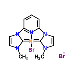 [(2,6-吡啶二基)双(3-甲基-1-咪唑基-2-亚基)]镍溴结构式