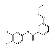 N-(3-chloro-4-methoxyphenyl)-N-methyl-3-propoxybenzamide结构式