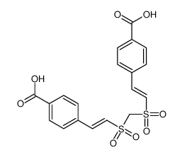 4-[2-[2-(4-carboxyphenyl)ethenylsulfonylmethylsulfonyl]ethenyl]benzoic acid Structure