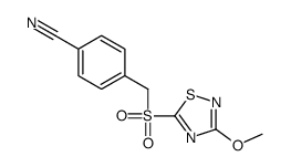 4-[(3-methoxy-1,2,4-thiadiazol-5-yl)sulfonylmethyl]benzonitrile Structure