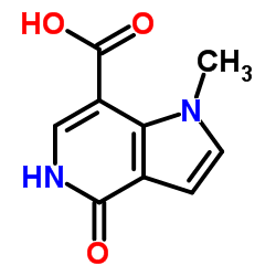 4,5-dihydro-1-methyl-4-oxo-1H-pyrrolo[3,2-c]pyridine-7-carboxylicacid结构式