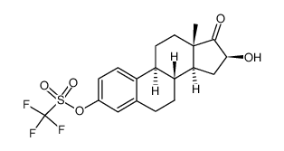 16β-Hydroxy-3-(((trifluoromethyl)sulfonyl)oxy)estra-1,3,5(10)-trien-17-one结构式