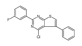 Thieno[2,3-d]pyrimidine, 4-chloro-2-(3-fluorophenyl)-5-phenyl Structure