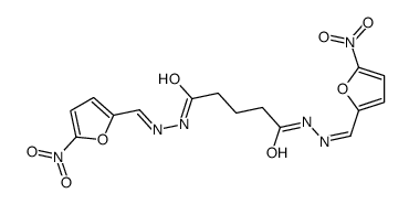 N,N'-bis[(E)-(5-nitrofuran-2-yl)methylideneamino]pentanediamide Structure