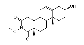 3β-Hydroxy-16,17-dioxo-16a-methoxy-16a-aza-C-homo-androsten-(5)结构式