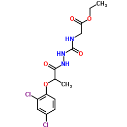 Ethyl N-({2-[2-(2,4-dichlorophenoxy)propanoyl]hydrazino}carbonyl)glycinate Structure