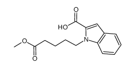 1-(5-methoxy-5-oxopentyl)-1H-indole-2-carboxylic acid Structure