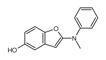 2-(N-methylanilino)benzofuran-5-ol结构式