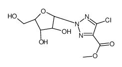 5-Chloro-2-(beta-D-ribofuranosyl)-2H-1,2,3-triazole-4-carboxylic acid methyl ester Structure