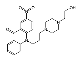 4-(3-(2-nitro-9-(10H)acridinon-10-yl)propyl)-1-piperazineethanol Structure