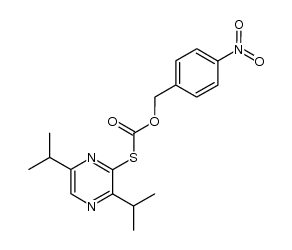 p-Nitrobenzyl S-3,6-Diisopropylpyrazin-2-ylthiolcarbonate Structure