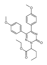 ethyl 2-[5,6-bis(4-methoxyphenyl)-3-oxo-1,2,4-triazin-2-yl]pentanoate Structure