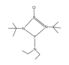 1,3-di-tert-butyl-4-chloro-2-(diethylamino)-1,3,2,4-diazaphosphaboretidine Structure