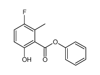 phenyl 3-fluoro-6-hydroxy-2-methylbenzoate结构式