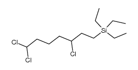 triethyl(3,7,7-trichloroheptyl)silane结构式