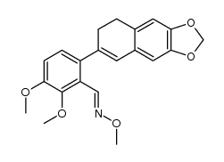 6-(3,4-dihydro-6,7-methylenedioxy-2-naphthyl)-2,3-dimethoxybenzaldehyde O-methyloxime结构式