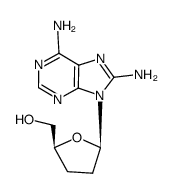 8-Amino-2',3'-dideoxyadenosine Structure