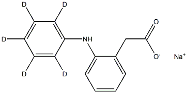 2-(Aminophenyl-d5)-phenylacetic Acid Sodium Salt Structure