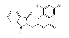 2-[(6,8-dibromo-4-oxo-3,1-benzoxazin-2-yl)methyl]isoindole-1,3-dione Structure