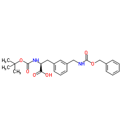 3-({[(Benzyloxy)carbonyl]amino}methyl)-N-{[(2-methyl-2-propanyl)oxy]carbonyl}-L-phenylalanine Structure