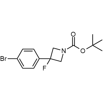 tert-Butyl 3-(4-bromophenyl)-3-fluoroazetidine-1-carboxylate picture