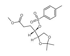 methyl 2,3-dideoxy-5,6-O-isopropylidene-4-O-p-tolylsulfonyl-D-erythro-hexonate结构式