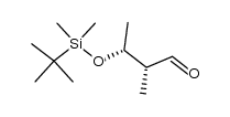 (2S,3R)-3-(tert-butyldimethylsilanyloxy)-2-methylbutyraldehyde结构式