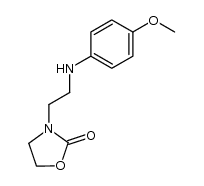 3-(2-((4-methoxyphenyl)amino)ethyl)oxazolidin-2-one结构式