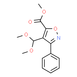 5-Isoxazolecarboxylicacid,4-(dimethoxymethyl)-3-phenyl-,methylester(9CI)结构式