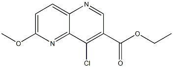 ethyl 4-chloro-6-methoxy-1,5-naphthyridine-3-carboxylate结构式