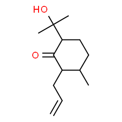 Cyclohexanone,6-(1-hydroxy-1-methylethyl)-3-methyl-2-(2-propenyl)- (9CI) Structure