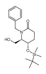 (5S,6R)-1-Benzyl-5-[(tert-butyldimethylsilyl)oxy]-6-(hydroxymethyl)-2-piperidinone Structure