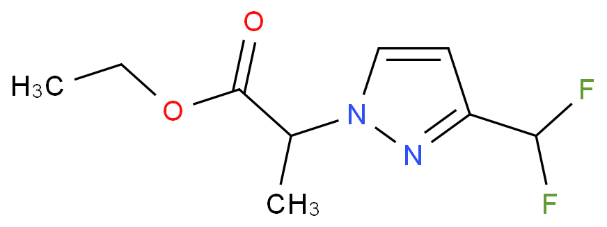 ethyl 2-[3-(difluoromethyl)-1H-pyrazol-1-yl]propanoate Structure