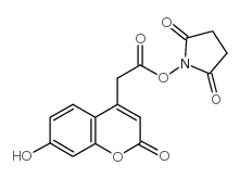 N-SUCCINIMIDYL 7-HYDROXY-4-COUMARINYL-AC结构式