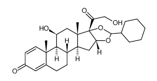 16α,17-[(R,S)-cyclohexylmethylenedioxy]-11β,21-dihydroxypregna-1,4-dien-3,20-dione Structure