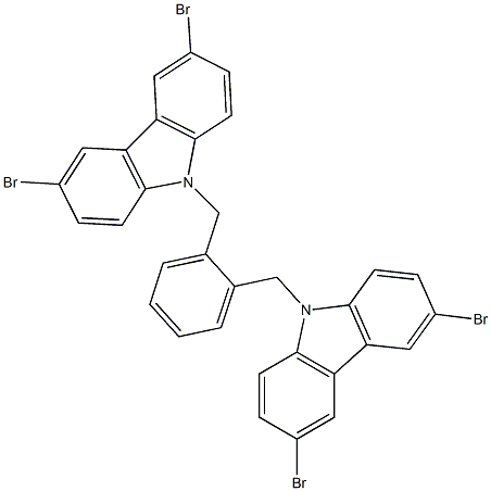 1,2-Bis[(3,6-dibromo-9H-carbazol-9-yl)methyl]benzene structure