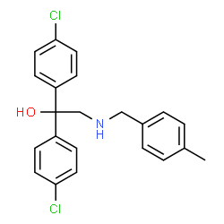 1,1-BIS(4-CHLOROPHENYL)-2-[(4-METHYLBENZYL)AMINO]-1-ETHANOL Structure