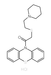 Ethanone,1-(10H-phenothiazin-10-yl)-2-[[2-(1-piperidinyl)ethyl]thio]-, hydrochloride(1:1) Structure